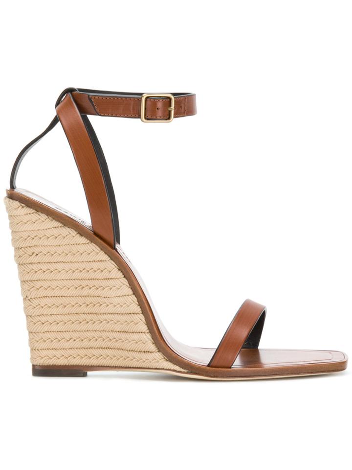 Saint Laurent Espadrille Wedges - Brown