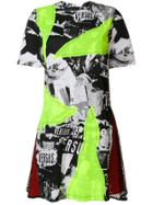 Versus Collage Print Skater Dress - Black
