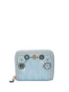 Coach Floral Detail Zip-around Wallet - Blue