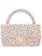 Chanel Pre-owned Cc Tweed Tote Bag - Pink