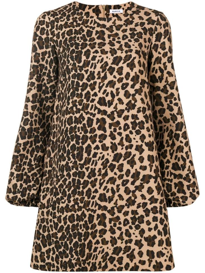 P.a.r.o.s.h. Leopard Print Shift Dress - Neutrals
