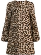 P.a.r.o.s.h. Leopard Print Shift Dress - Neutrals