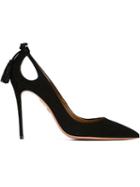 Aquazzura Forever Marilyn Pumps, Women's, Size: 35, Black, Suede/leather