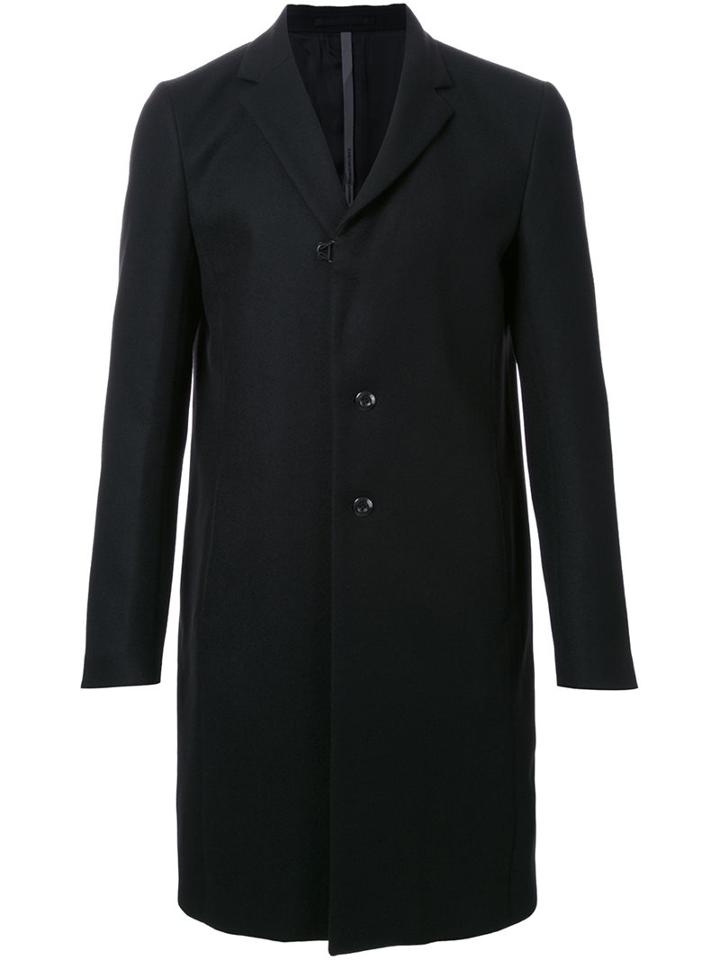 Kazuyuki Kumagai Classic Overcoat, Men's, Size: 1, Black, Wool