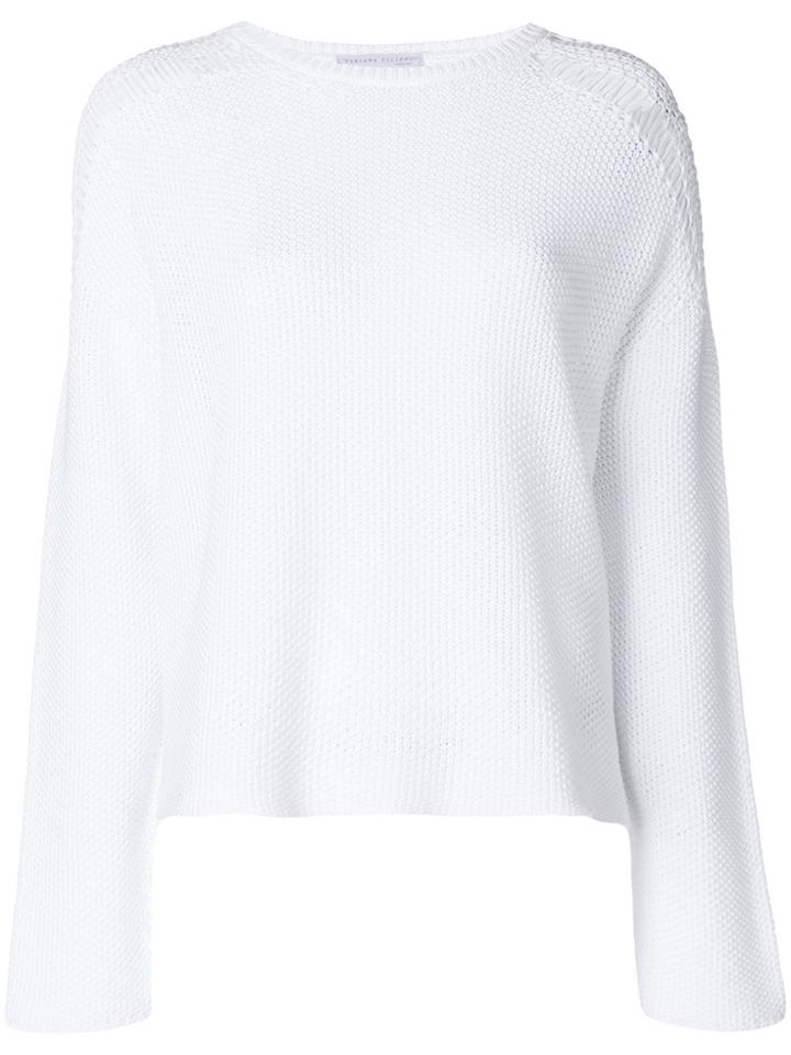Fabiana Filippi Cut Out Knit Sweater - White