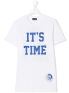 Diesel Kids It's Time T-shirt - White