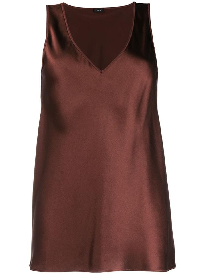 Joseph V-neck Blouse - Brown
