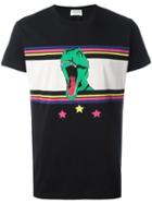 Saint Laurent T-rex Printed T-shirt, Men's, Size: Xxl, Black, Cotton