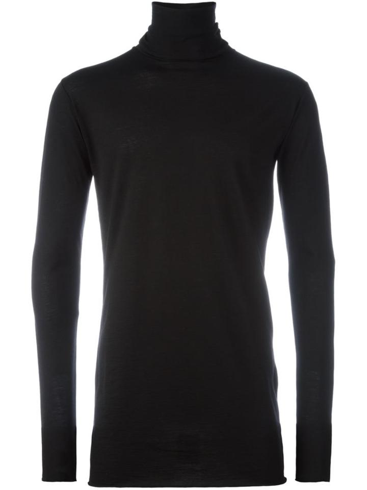 Ann Demeulemeester Roll Neck Jumper, Men's, Size: Medium, Black, Wool