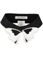Vivetta Pearl Embellished Collar - Black