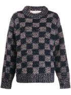 Marni Checker Print Jumper - Blue
