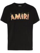 Amiri Flame Logo T-shirt - Black