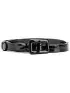 Lanvin Shiny Leather Buckle Belt - Black