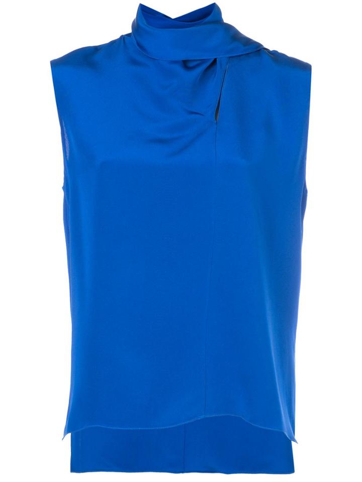 Adam Lippes Scarf Wrap Blouse - Blue
