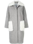 Tu Es Mon Trésor Phoenix Faux Fur Midi Coat - Grey