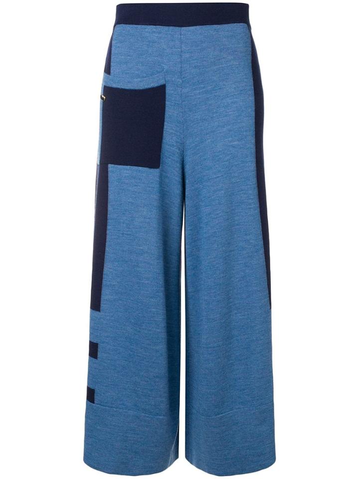Temperley London Aggie Knitted Culottes - Blue