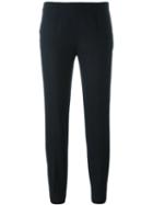 Piazza Sempione Slim-fit Cropped Trousers, Women's, Size: 40, Black, Spandex/elastane/virgin Wool