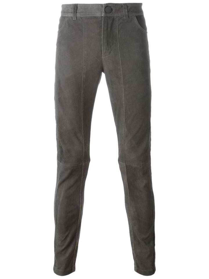 Tony Cohen Super Skinny Trousers, Men's, Size: 48, Grey, Nappa Leather