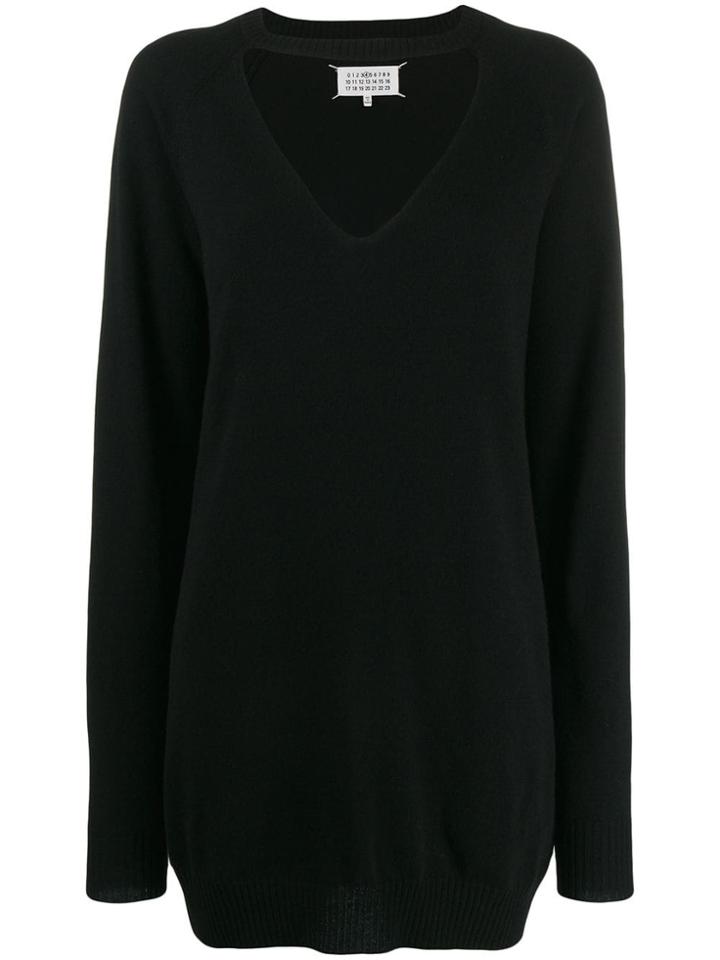 Maison Margiela Oversized Cut Out Jumper - Black