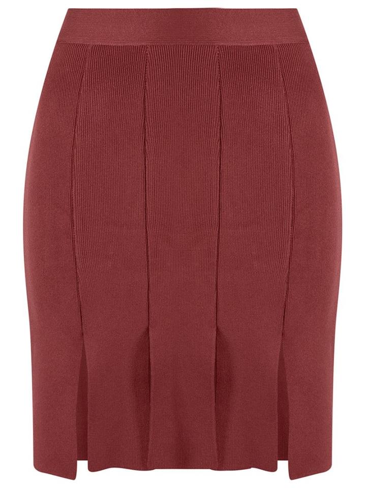 Andrea Bogosian Knitted Skirt, Women's, Size: Medium, Brown, Elastodiene/polyamide/viscose