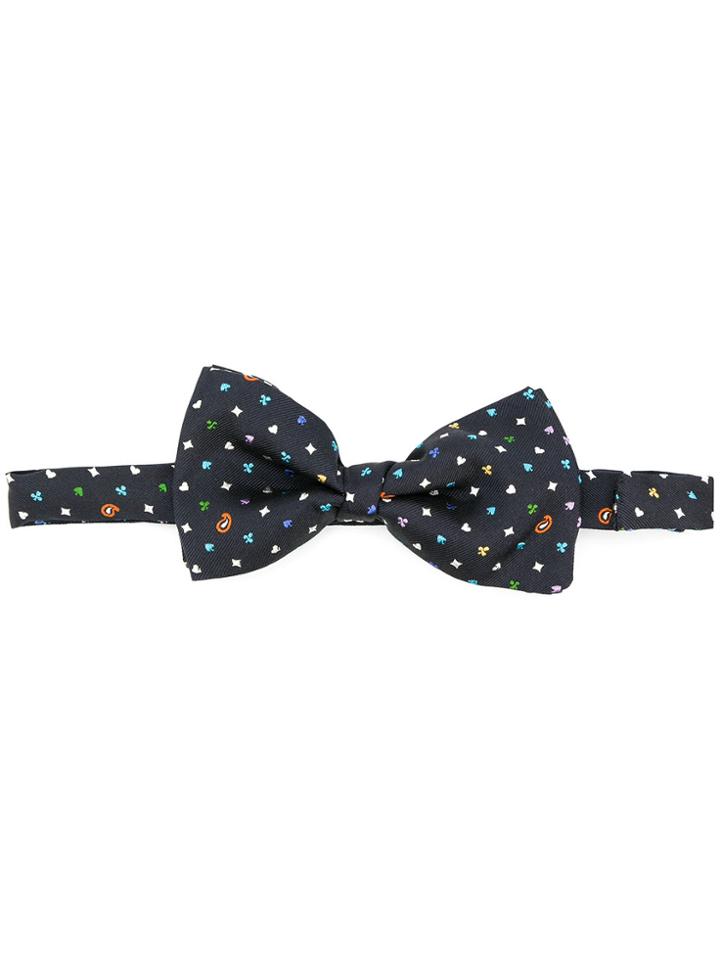 Etro Embroidered Bow Tie - Blue