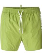 Dsquared2 Beachwear Logo Swim Shorts, Men's, Size: 46, Green, Polyester