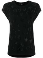 Karl Lagerfeld Rhinestone Branded T-shirt - Black