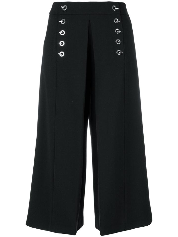 Alexander Wang Eyelet-trimmed Cropped Trousers - Black