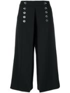 Alexander Wang Eyelet-trimmed Cropped Trousers - Black