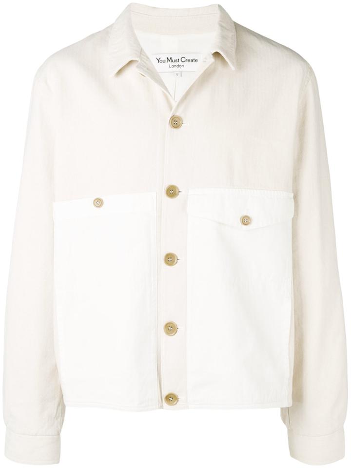 Ymc Relaxed Contrast Pocket Jacket - Nude & Neutrals