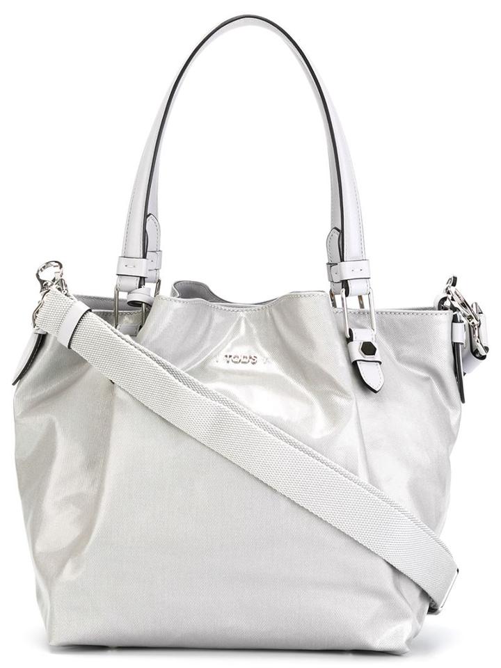 Tod's 'flower' Tote, Women's, Grey