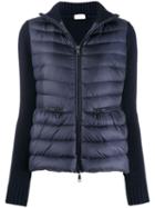 Moncler Knitted Sleeve Padded Jacket - Blue