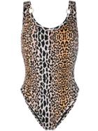 Reina Olga Leone Leopard Swimsuit - Neutrals