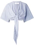 Marques'almeida Tie Front Blouse - Blue