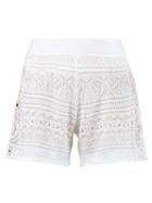 Cecilia Prado Crochet Shorts, Women's, Size: P, White, Cotton/acrylic