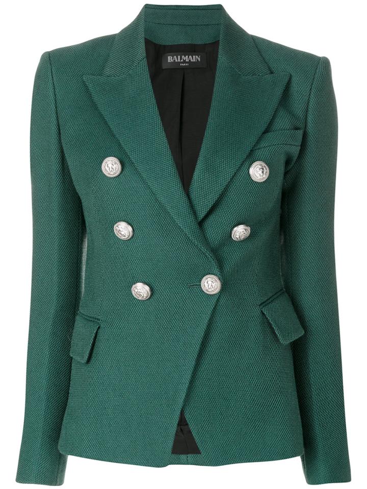 Balmain Button Detail Jacket - Green