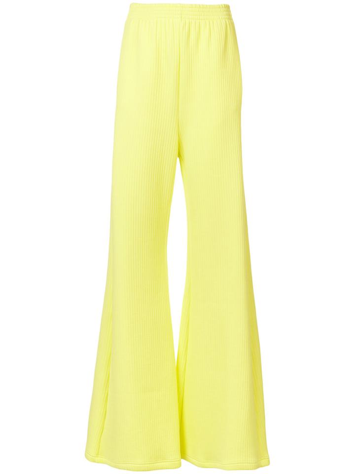 Mm6 Maison Margiela Ribbed Palazzo Pants - Yellow & Orange