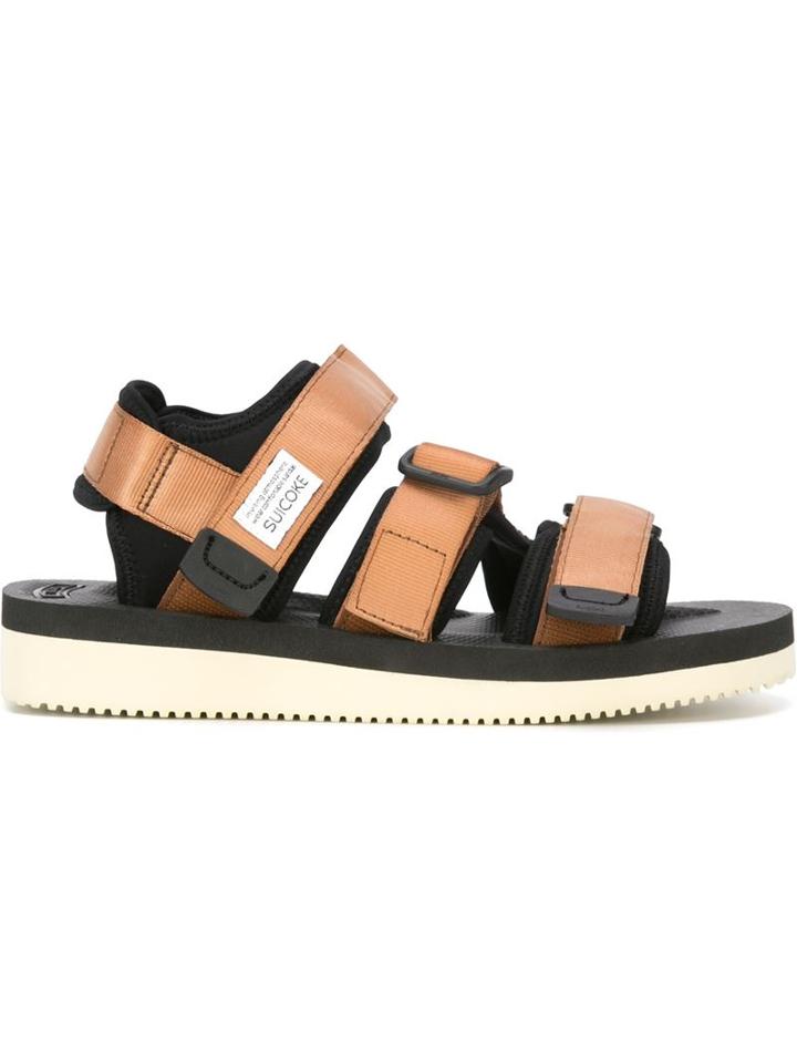 Suicoke Velcro Fastening Sandals, Adult Unisex, Size: 4, Nude/neutrals, Nylon/rubber