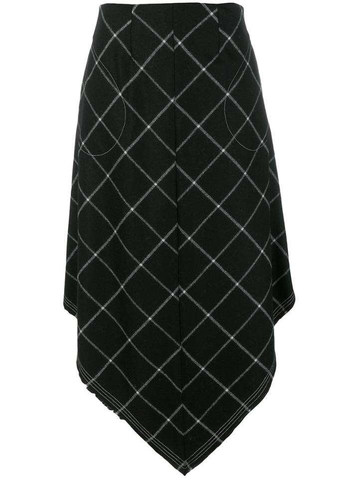 Vejas Phantom Pocket Grid Skirt - Black