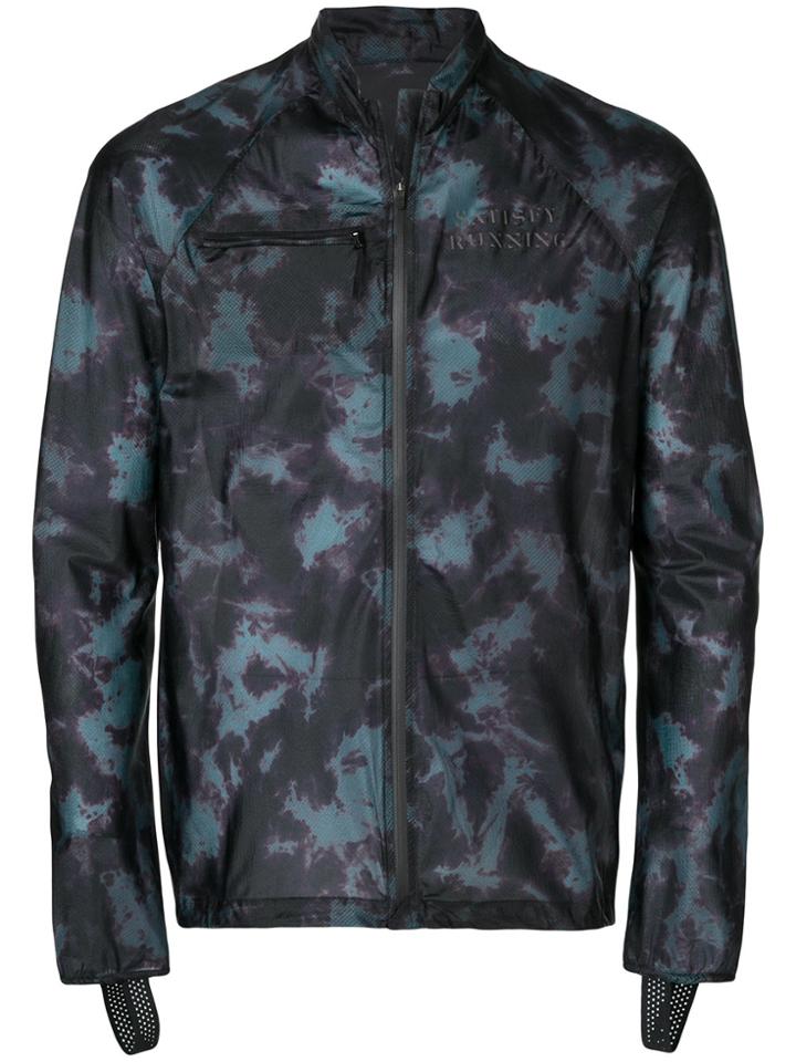 Satisfy Tie Dye Zipped Running Jacket - Blue
