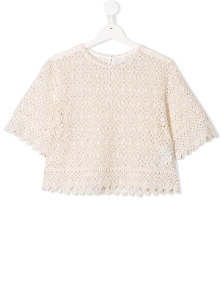 Philosophy Di Lorenzo Serafini Kids Embroidered Blouse - Neutrals
