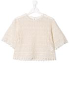 Philosophy Di Lorenzo Serafini Kids Embroidered Blouse - Neutrals