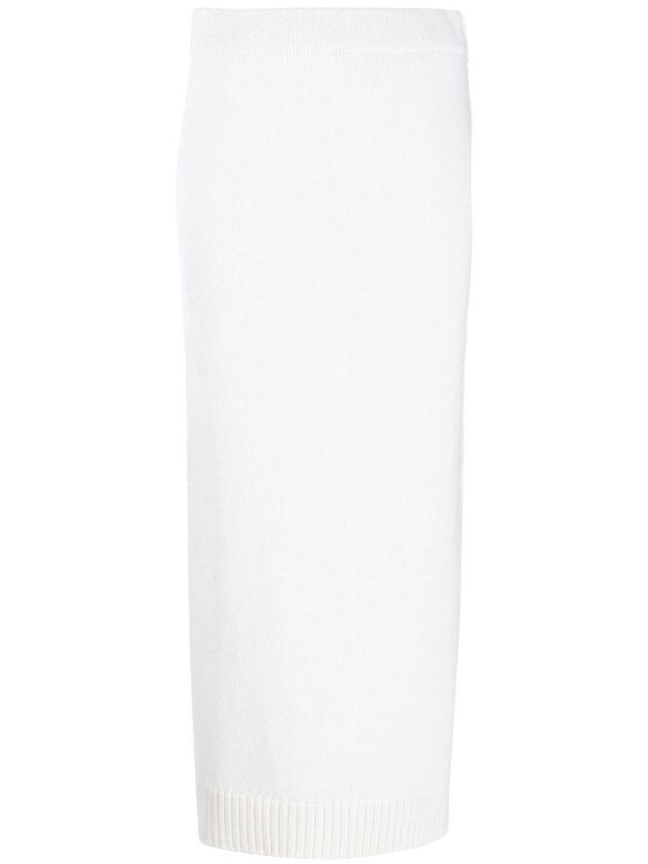 Lamberto Losani Straight Fit Knitted Skirt - White