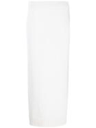 Lamberto Losani Straight Fit Knitted Skirt - White