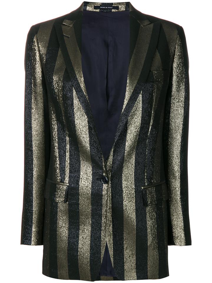 Tagliatore Glitter Striped Blazer - Blue
