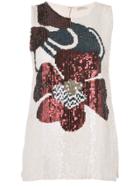 P.a.r.o.s.h. Sequin Embroidery Top - White