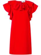 Msgm Sleeveless Ruffle Dress - Red