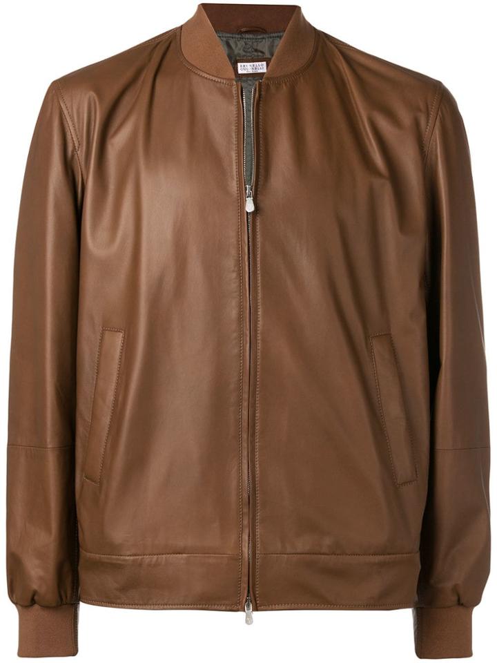 Brunello Cucinelli Zipped-up Jacket - Brown