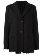Uma Wang Two Button Blazer, Women's, Size: Medium, Black, Virgin Wool/ramie/spandex/elastane
