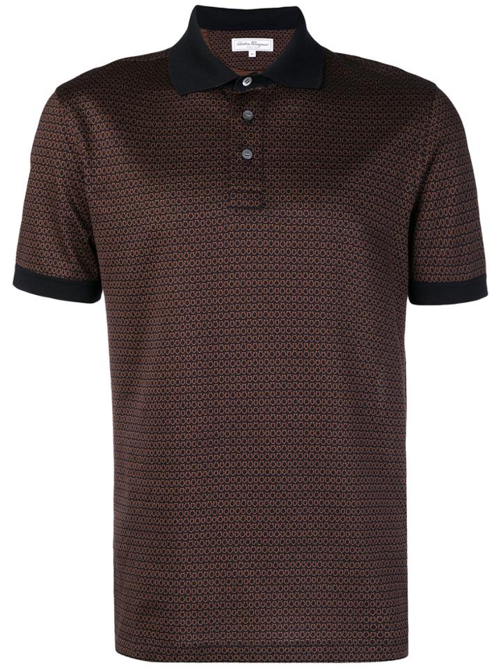 Salvatore Ferragamo Short Sleeve Polo - Brown